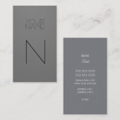 Carte De Visite Fashion Grey (Devant / Derrière)
