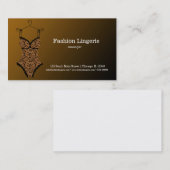 Carte De Visite Fashion Lingerie (Devant / Derrière)