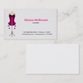Carte De Visite Fashion Lingerie (rose) (Devant / Derrière)