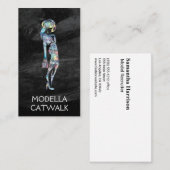 Carte De Visite Fashion Model Glittery Sparkie (Devant / Derrière)