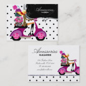Carte De Visite Fashion Purse Scooter fille (Devant / Derrière)