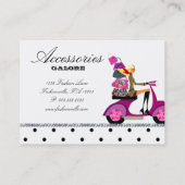 Carte De Visite Fashion Purse Scooter fille (Dos)