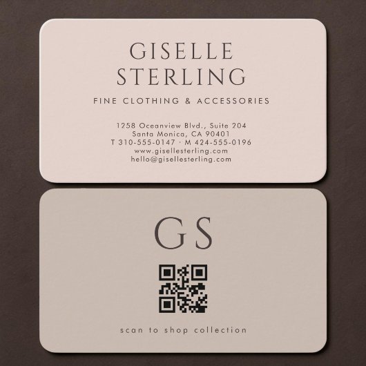 Carte De Visite Fashion QR Code
