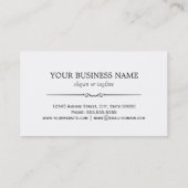 Carte De Visite Fashion Stylist - Moderne Black White (Dos)