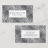 Carte De Visite Fashionista | EMPREINTE DE LÉOPARD (Devant / Derrière)