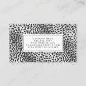 Carte De Visite Fashionista | EMPREINTE DE LÉOPARD | Modèle mode (Dos)