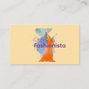 Carte De Visite Fashionista latine avec chapeau
