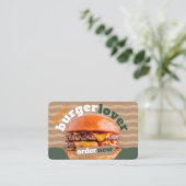 Carte de visite Fast Food Burgers (Debout devant)