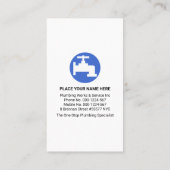 Carte De Visite Faucet jaune fuyant de l'eau (Dos)