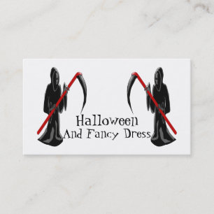 Carte De Visite Faucheuse déguisement Halloween