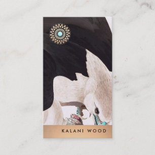 Carte De Visite Faucon artistique unique et détail Lotus