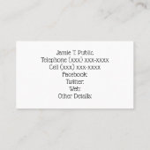 Carte De Visite Faucon de chasse héraldique portant le casque C (Dos)