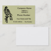 Carte De Visite Faucon sur la perche de bloc (Devant / Derrière)