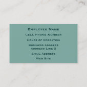 Carte De Visite Faucon sur pierre verte (Dos)