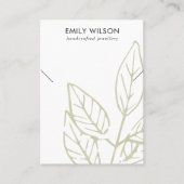 CARTE DE VISITE FAUNA EN FEUILLE TROPICALE VERT AFFICHAGE B (Devant)