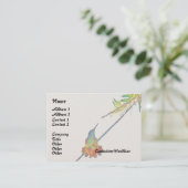 Carte De Visite faune animale d'oiseau de colibri florale (Debout devant)