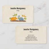 Carte De Visite Faune sauvage de Cute Dinosaure (Devant / Derrière)