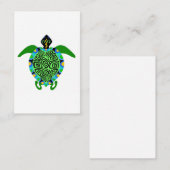 Carte De Visite Faune - TORTUE DE MER Graphique - Nature - Nautiqu (Devant / Derrière)