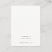 CARTE DE VISITE FAUNE VERTE NOIRE SUCCULENTE PEONY EARRING AFFICHA (Dos)