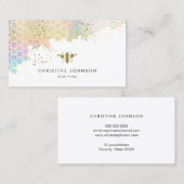 Carte De Visite fausse feuille d'or (Devant / Derrière)