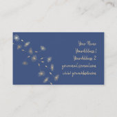 Carte De Visite fausse feuille d'or pissenlit sur arrière - plan b (Dos)