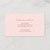 Carte De Visite fausse feuille vagues coquillage doré sur rose (Dos)