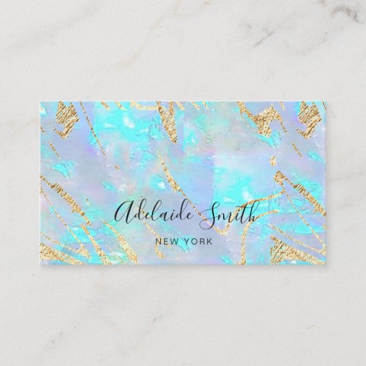 Carte De Visite fausse parties scintillant veines opus holographiq (Devant)