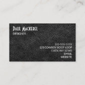 Carte De Visite Fausse Peau Noir (Dos)