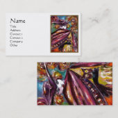 Carte De Visite FAUST/ Masque Mystérieux Avec Chouette, Blanc Viol (Devant / Derrière)