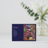 Carte De Visite FAUST / Masque Mystérieux Avec Chouette, Violet (Debout devant)