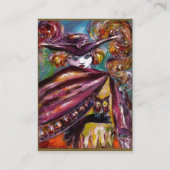 Carte De Visite FAUST / Masque Mystérieux Avec Chouette, Violet (Dos)