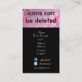 Carte De Visite Faux argent baroque damas/DO-IT-YOURSELF couleur r (Dos)