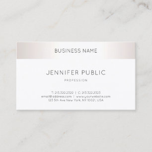 Carte De Visite Faux Argent Élégant Élégant Élégant Professionnel