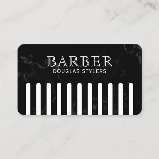 Carte De Visite Faux black comb barber (Devant)