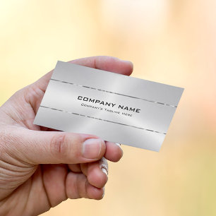 Carte De Visite Faux brillants simples Métallurgique