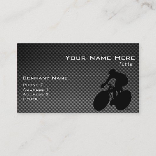 Carte De Visite Faux carbon fiber cycling (Devant)