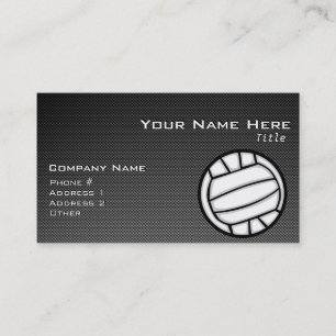 Carte De Visite Faux Carbon Fiber Volleyball