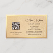 Carte De Visite Faux cils en or Make Up (Dos)
