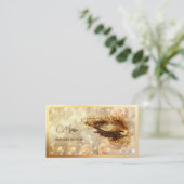 Carte De Visite Faux cils en or Make Up (Debout devant)