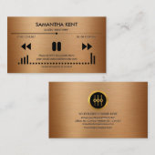 Carte De Visite Faux Copper Audio Display Emboss Lettres DJ (Devant / Derrière)