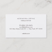 Carte De Visite Faux Copper élégant et chic (Dos)