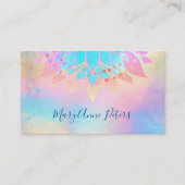 Carte De Visite ・FAUX couleurs pastel holographique arc-en-ciel (Devant)