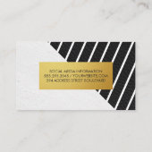 Carte De Visite Faux Cuir Blanc Grandes (Dos)