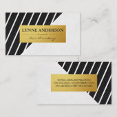 Carte De Visite Faux Cuir Blanc Grandes (Devant / Derrière)