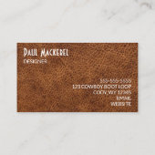 Carte De Visite Faux cuir marron (Dos)