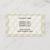 Carte De Visite Faux Cuir Tufté Blanc Et Noir (Dos)