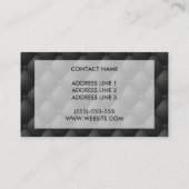 Carte De Visite Faux Cuir Tufté Noir Et Blanc (Dos)