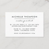 Carte De Visite Faux Diamant Pailleté (Dos)