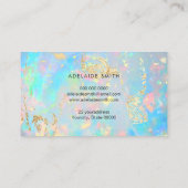 Carte De Visite FAUX, effet holographique texture opale pierre (Dos)