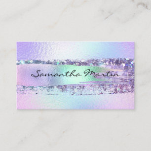 Carte De Visite Faux effet iridescent de paillettes et de pinceau